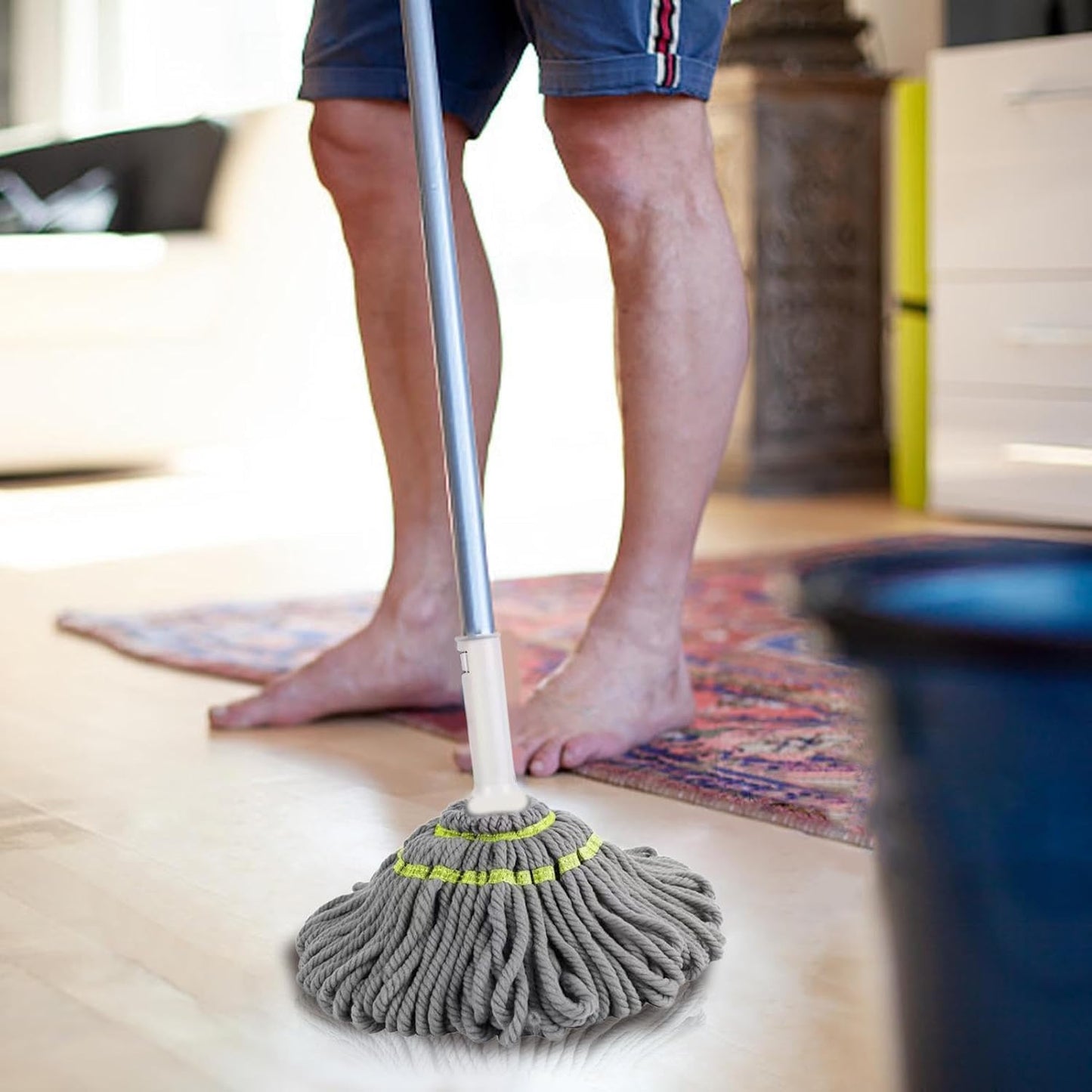 Squeeze Twist Self-Wringing Mop with Stainless Steel Handle