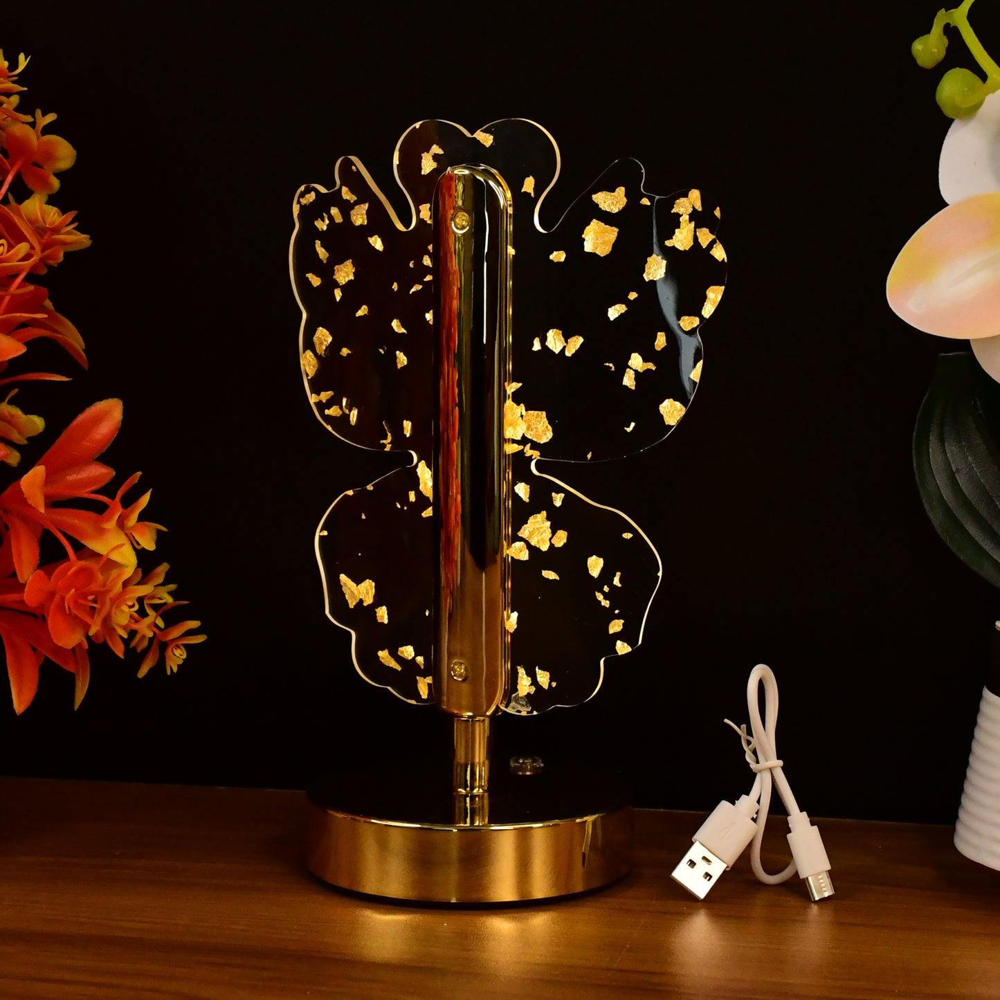 Luxury Golden Crystal LED Table Lamp